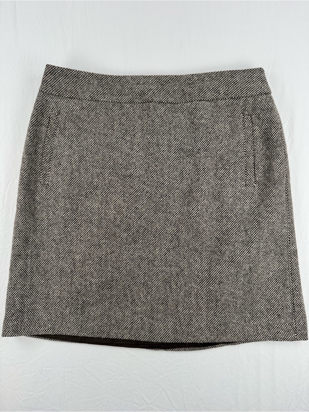Banana Republic Tan & Black Tweed Wool Skirt